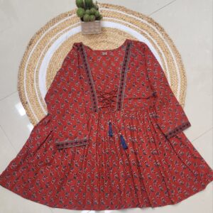 terracotta short kurti